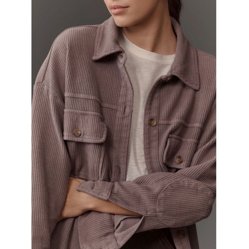 NWOT Anthropologie Pilcro Duster Shacket Lilac Size XS - Picture 3 of 4